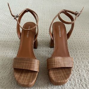 MARC FISHER RATTAN HEELS